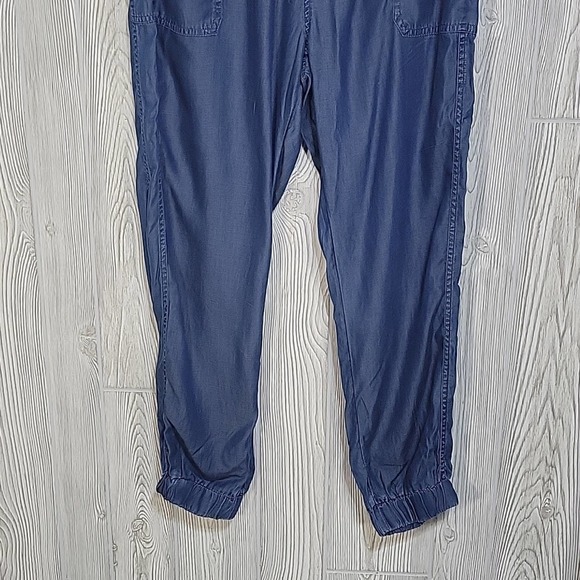 Prana Aberdeen Antique Blue Chambray Jogger Pants, Women's Size XL, NWOT - Picture 3 of 12
